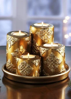 Adventsteelichthalter aus Keramik