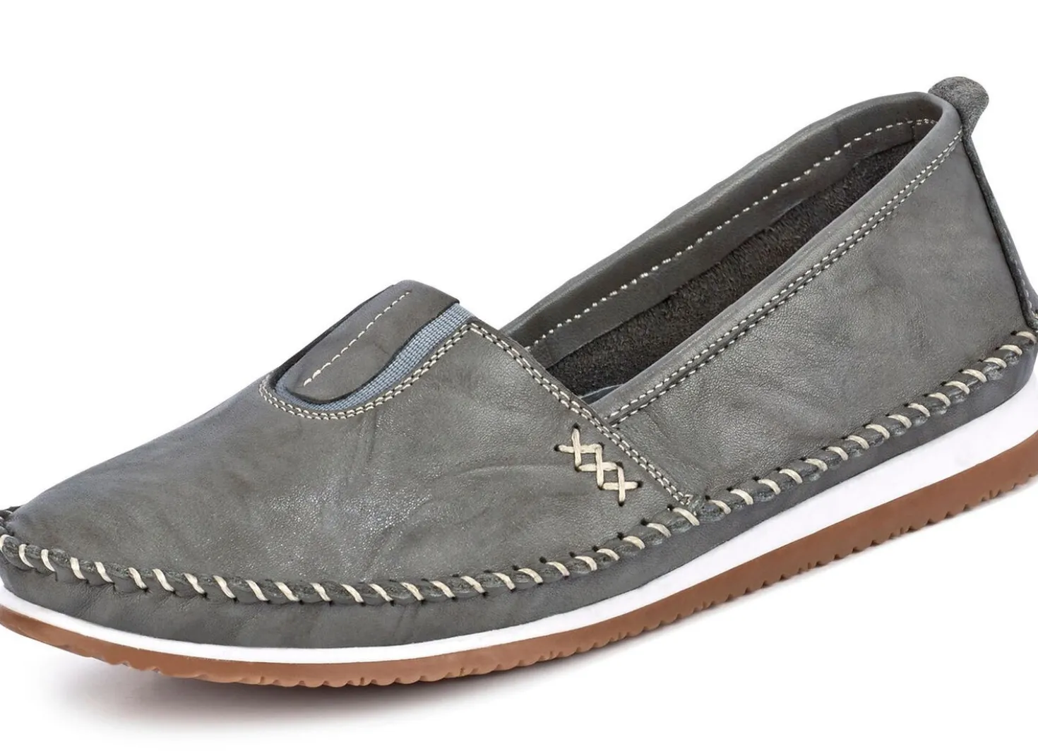 Andrea Conti, leichte Damen-Slipper, mit Gummizug