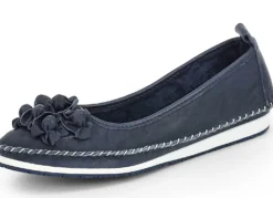 Andrea Conti Mokassin-Slipper mit frechen Lederblüten