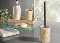 Badezimmer-Accessoires aus Marmor