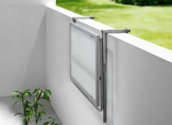 Balkon-Hängetisch mit Glasplatte