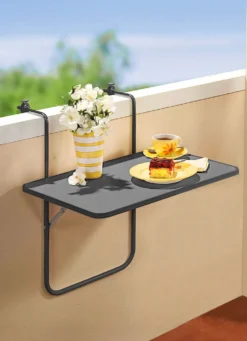Balkon-Hängetisch mit Stahlrohrgestell