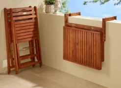 Balkon-Set "Berkeley" aus Eukalyptusholz, 3-teilig