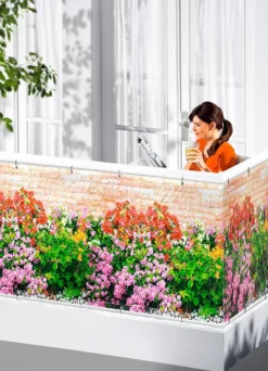 Bedruckter Balkon-Sichtschutz