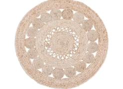 Boho Teppich, handgeflochten