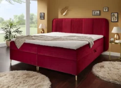 Boxspringbett mit Bettkasten und Topper