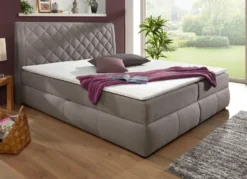 Boxspringbett mit Bettkasten und Topper