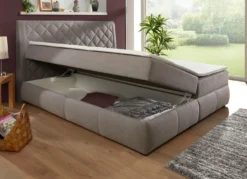 Boxspringbett mit Bettkasten und Topper