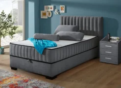 Boxspringbett mit Wendematratze und Bettkasten