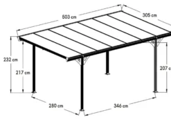 Carport mit Aluminium-Gestell