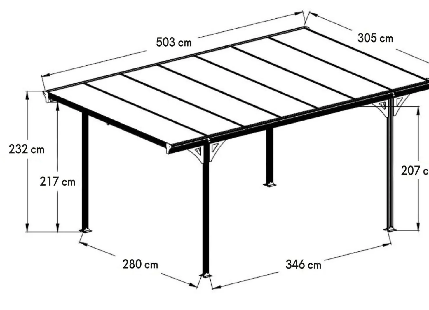 Carport mit Aluminium-Gestell