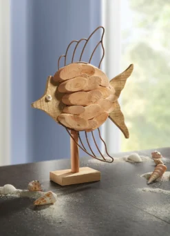Deko-Fisch aus Treibholz und Spießtanne