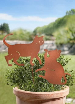 Dekostecker mit Katzen-Motiv, 2er-Set
