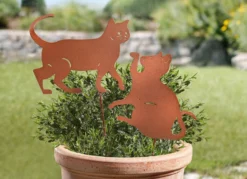 Dekostecker mit Katzen-Motiv, 2er-Set