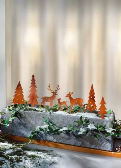Dekostecker, 7-teilig, aus Metall in Rostoptik