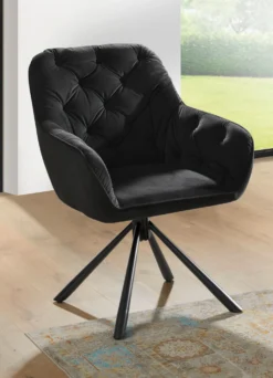 Drehbare Stühle mit bequemer Polsterung, 2er Set