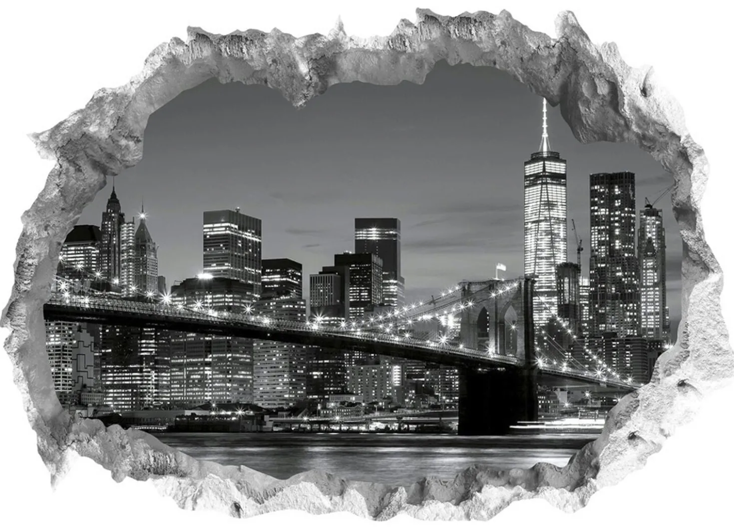 3D-Wand-Tattoo New York mit beeindruckendem 3D-Effekt
