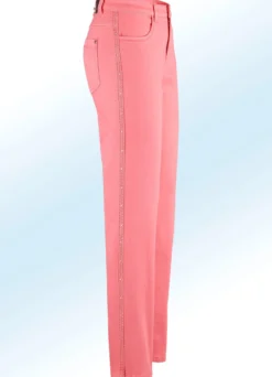 Edel-Jeans mit Zierband und Strasssteinen