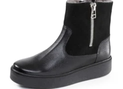 ELENA EDEN, warme Damen-Stiefeletten, Winterschuhe, Weite H, mit Lammfell