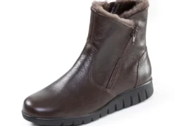 ELENA EDEN, warme Damen-Stiefeletten, Winterschuhe, Weite H, mit Lammfell