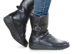 ELENA EDEN, warme Damen-Stiefel, Winterschuhe, Weite H, mit Lammfell