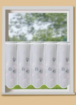 Fein bestickter Kleinfenster-Store