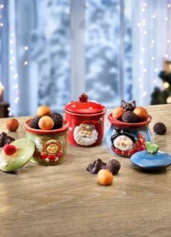 Festliche Porzellan-Töpfchen, 3er-Set