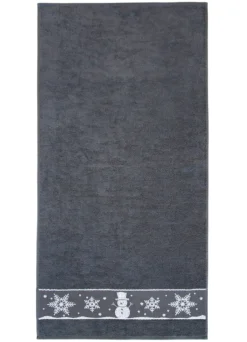 Flauschige Frottier-Serie mit Jacquard-Bordür