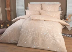 Florella Bettwäsche-Garnitur mit Schneeflocken und Eiskristallen