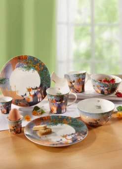 Frühstücks-Set aus hochwertigem Fine-Bone-China-Porzellan