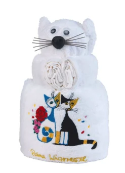 Frottier-Katze mit Motiv von der Künstlerin Rosina Wachtmeister