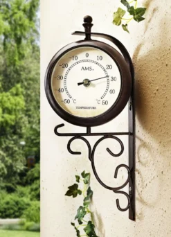 Funk-Wanduhr mit Thermometer