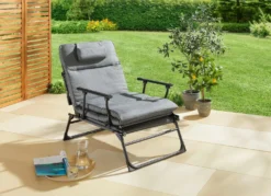Gartenliege 2 in 1 mit zusätzlichem Kopfkissen