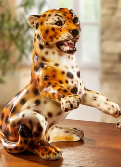 Handbemalte Leoparden aus Keramik