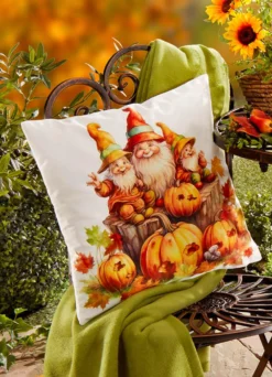 Herbstliche Kissenbezug in Samtoptik