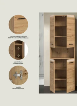 Hervorragender Bad-Hochschrank, 4-türig mit MDF-Fronten