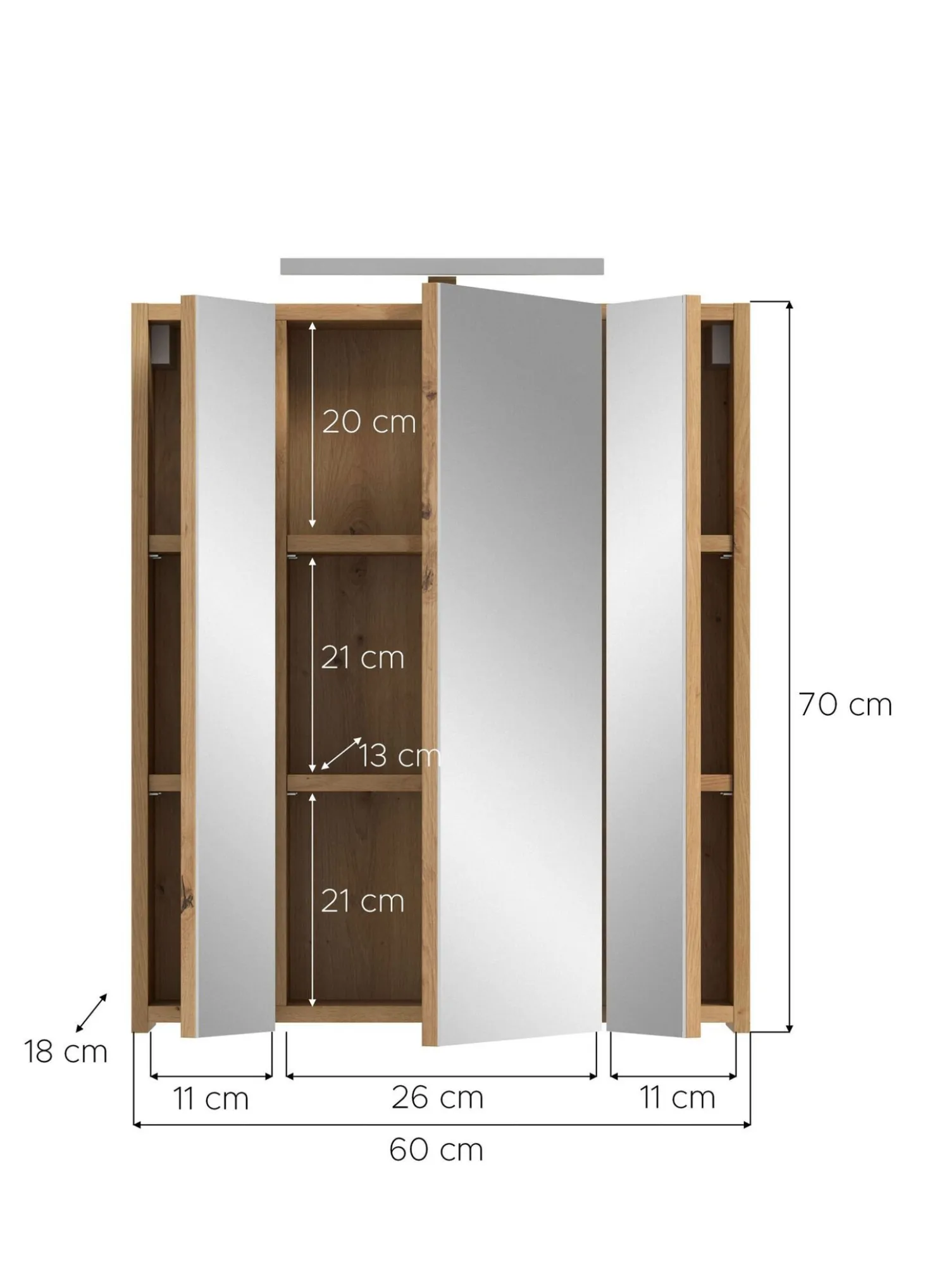 Hervorragender Spiegelschrank mit LED-Beleuchtung