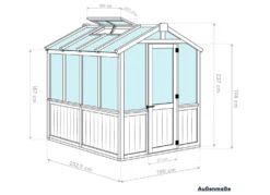 Hochwertiges Gewächshaus aus Zedernholz