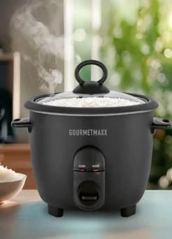 2-in-1 Reiskocher mit praktischer Dampfgarfunktion