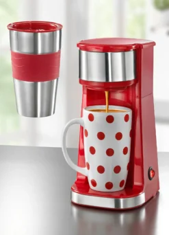 Kaffeemaschine inkl. Thermo- und Keramikbecher