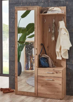 Kompaktgarderobe mit Spiegel