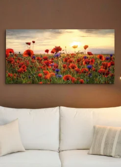 Leinwandbild mit Mohnblumen-Motiv