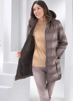 Longjacke mit 2-Wege-Reißverschluss