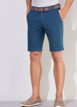 Lässige "Redpoint"-Bermudas mit Stoffgürtel in 3 Farben