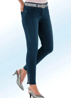 Magic-Jeans mit modischen Reißverschlüssen an den Beinabschlüssen