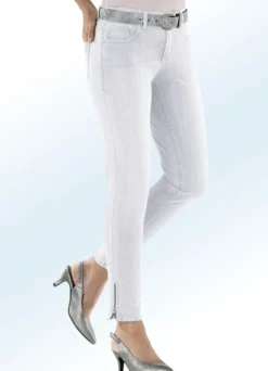 Magic-Jeans mit modischen Reißverschlüssen an den Beinabschlüssen