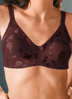 Naturana Minimizer-BH mit dezent glänzendem Floraldruck
