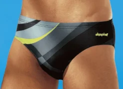 Olympia Badehose in Slipform mit buntem Druckdessin
