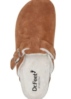 Pantoffel aus weichem Veloursleder