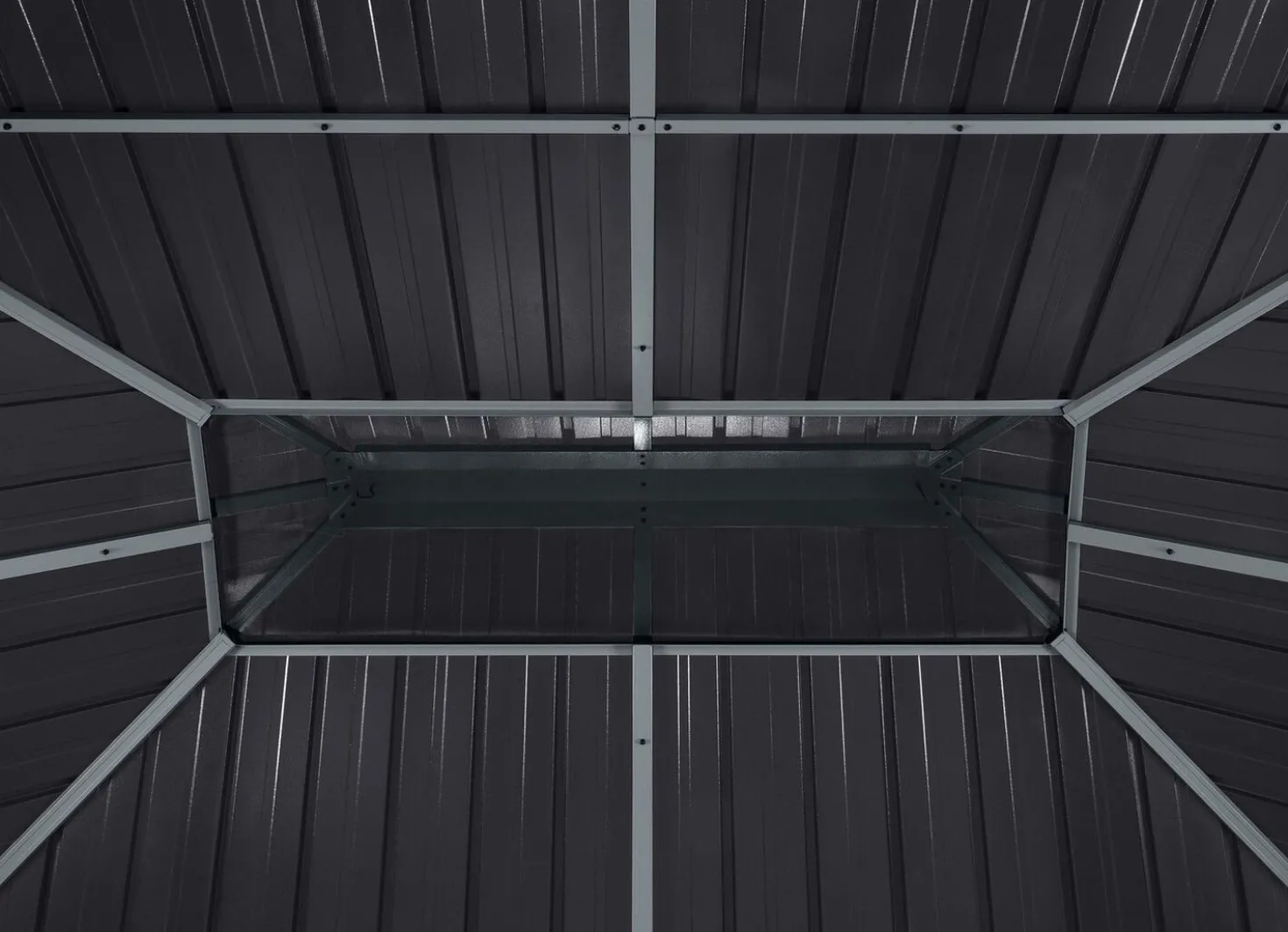 Pavillon "Olan" aus pulverbeschichtetem Aluminium